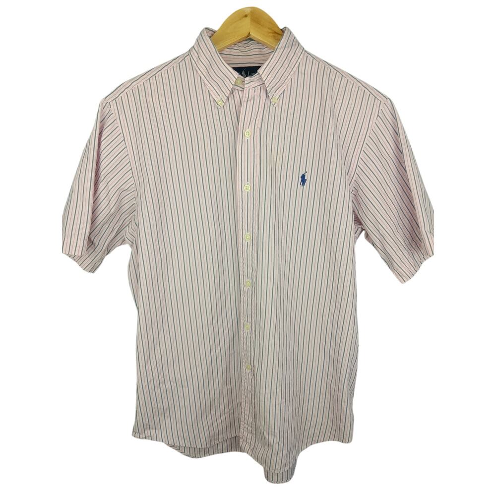 Polo by Ralph Lauren Pink Stripe Short-Sleeve Button-Down Shirt